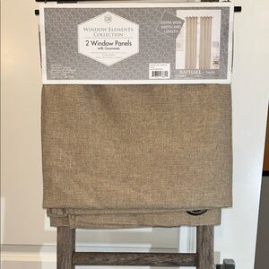 CHI Window Elements pair Raphael Taupe Curtains 96”x54”per panel